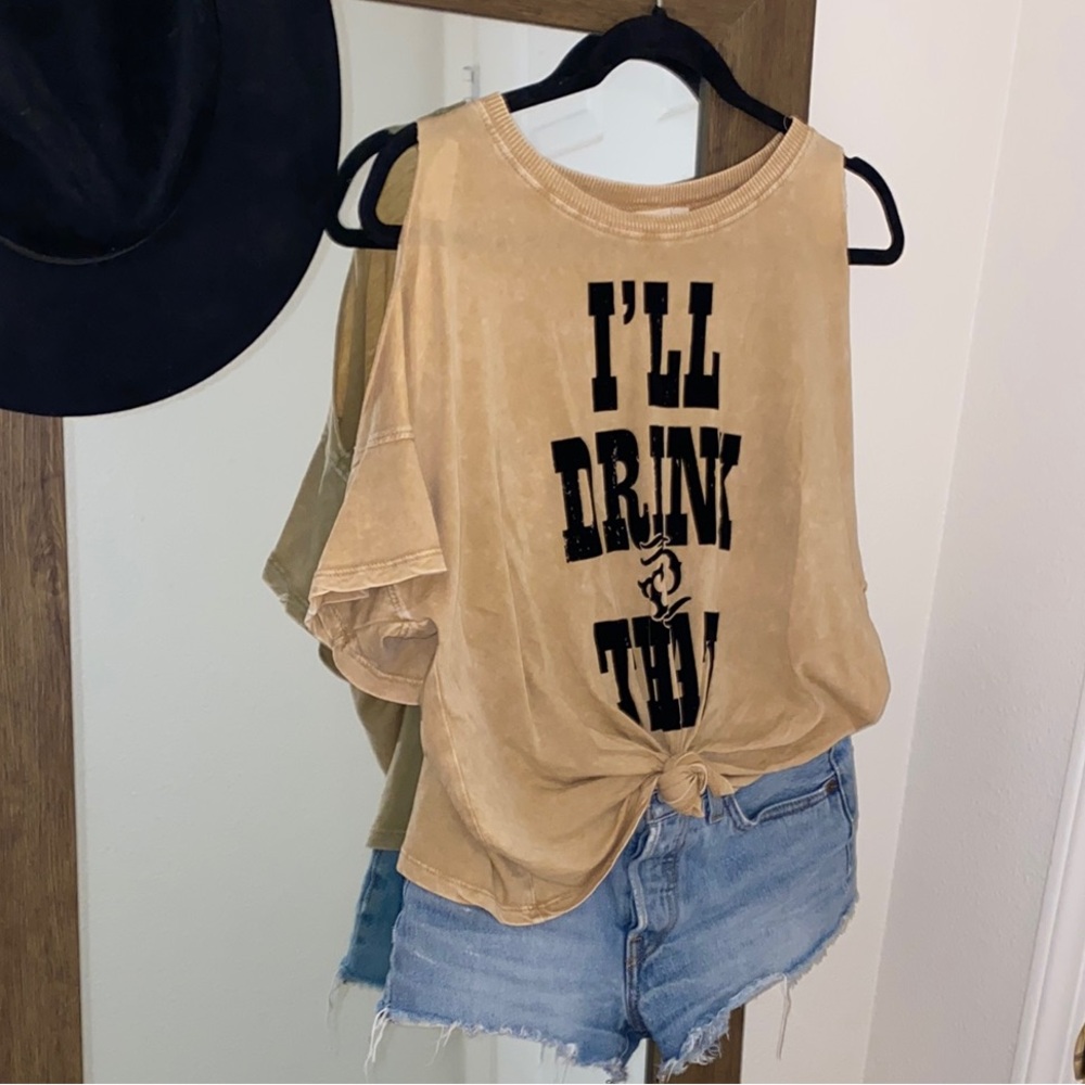 Tan Country Graphic Women's Top